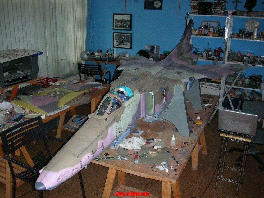 比例1:7的米格27涡喷模型飞机制作全程