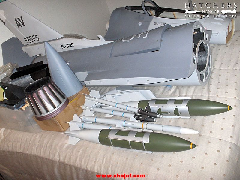 大比例F16涡喷模型飞机组装全过程
