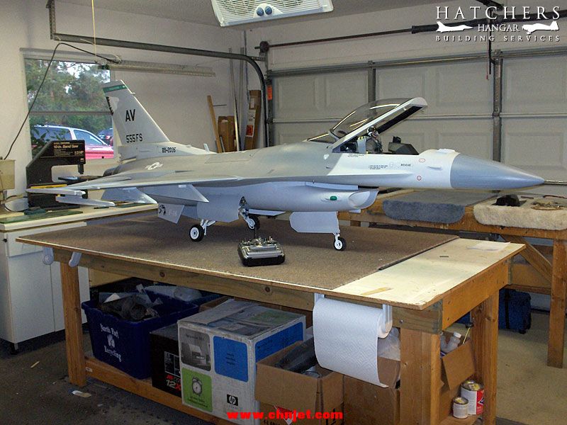 大比例F16涡喷模型飞机组装全过程 