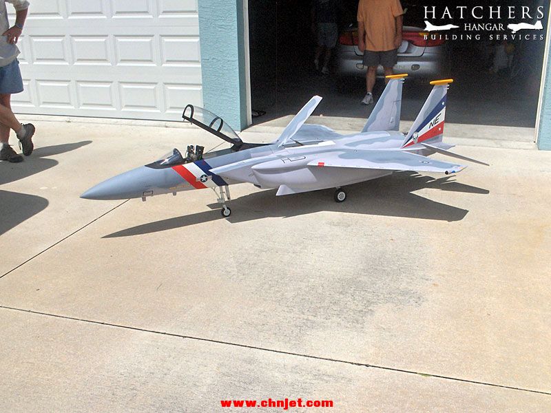 双引擎F15涡喷模型飞机组装试机