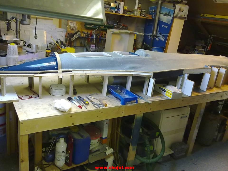 1:5比例F-16B涡喷模型飞机制作过程