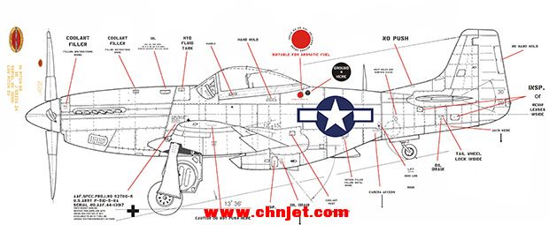 P-51机身细节最详细图案
