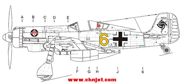 Fockewulf Fw-190 A8机身细节最详细图案