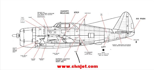 P-47 Thunderbolt机身细节最详细图案