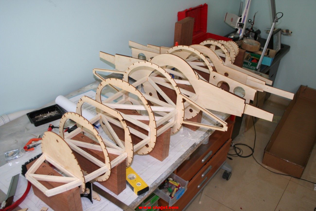DH Vampire涡喷模型飞机制作过程