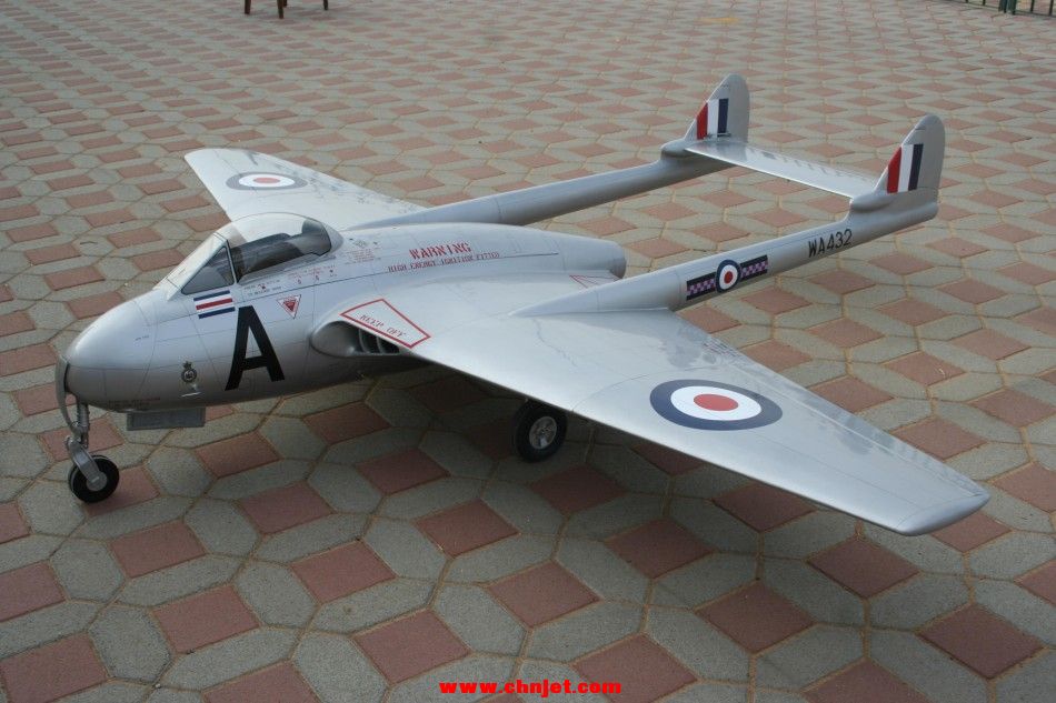 DH Vampire涡喷模型飞机制作过程