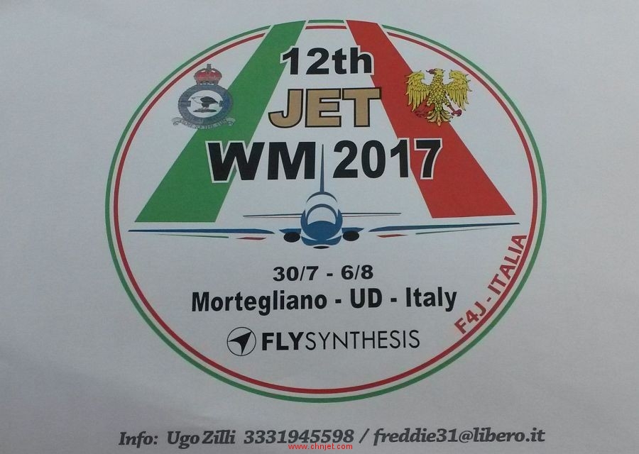 下一届JET WORLD MASTER涡喷模型大师赛，2017年7月30日在意大利再见