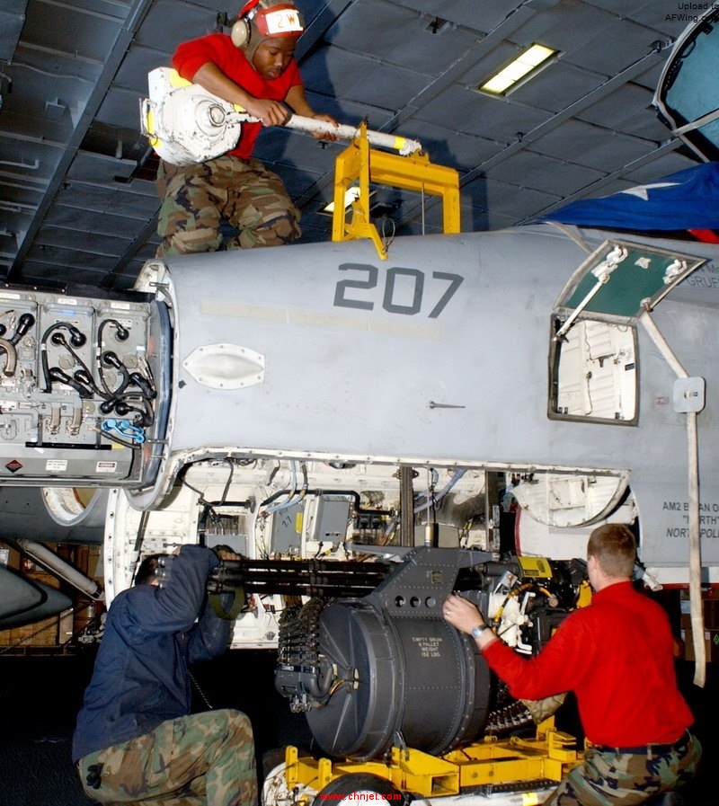 US_Navy_030312-N-4965F-503_Aviation_Ordnancemen_load_an_M61A1_gattling_gun_onto_an_F-A-18C_Hornet.jpg