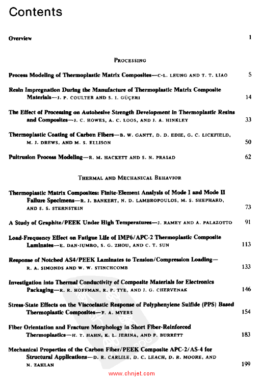 《Advances in Thermoplastic Matrix Composite Materials》