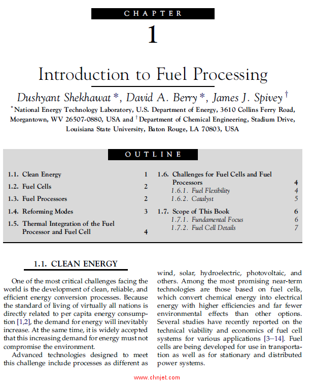《Fuel Cells: Technologies for Fuel Processing》