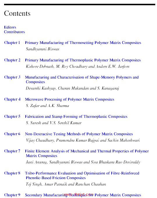 《Primary and Secondary Manufacturing of Polymer Matrix Composites》