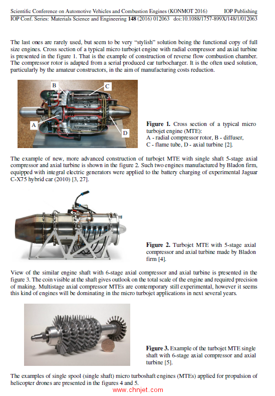 Micro turbine engines for drones propulsion