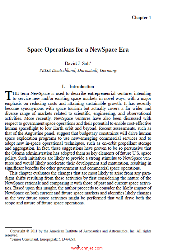 《Space Operations:Exploration, Scientific Utilization,and Technology Development》