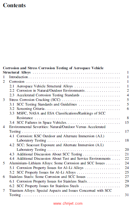 《Corrosion and Stress Corrosion Testing of Aerospace Vehicle Structural Alloys》