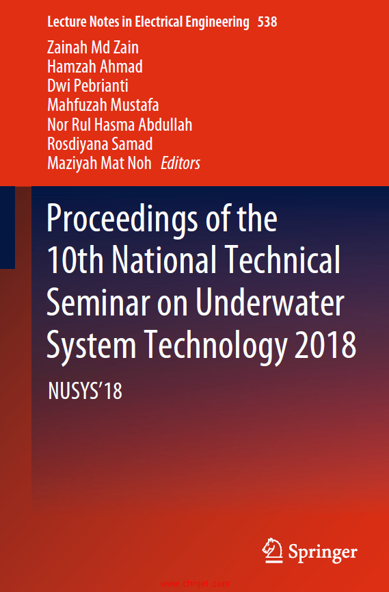 《Proceedings of the 10th National Technical Seminar on Underwater System Technology 2018：NUSYS’18 ...