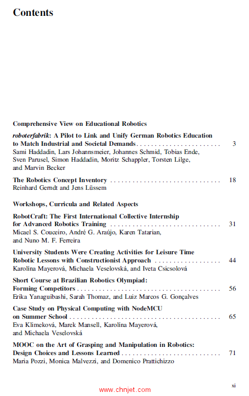 《Robotics in Education：Methods and Applications for Teaching and Learning》