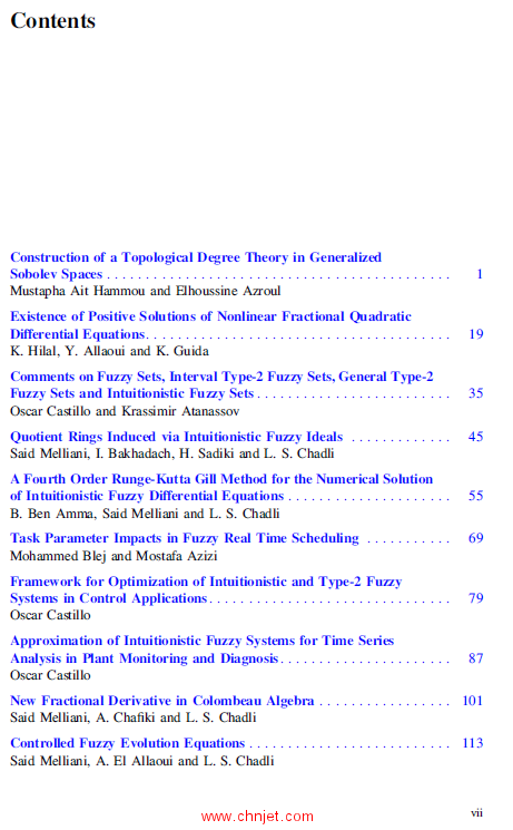 《Recent Advances in Intuitionistic Fuzzy Logic Systems：Theoretical Aspects and Applications》