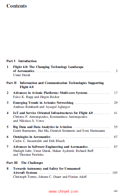 《Advances in Aeronautical Informatics：Technologies Towards Flight 4.0》