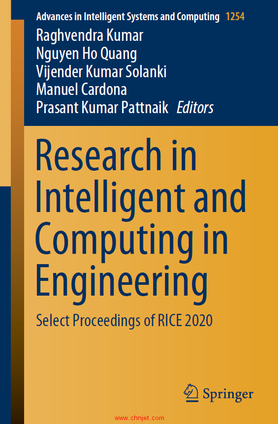 《Research in Intelligent and Computing in Engineering：Select Proceedings of RICE 2020》