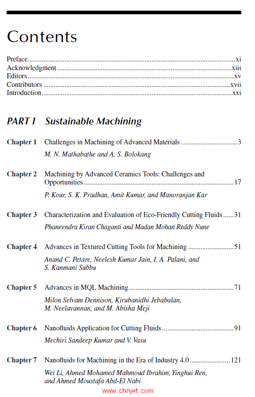 《Advances in Sustainable Machining and Manufacturing Processes》