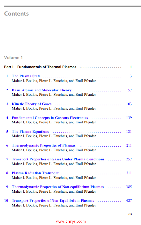 《Handbook of Thermal Plasmas》