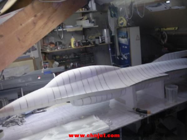 1:5比例F-16B涡喷模型飞机制作过程