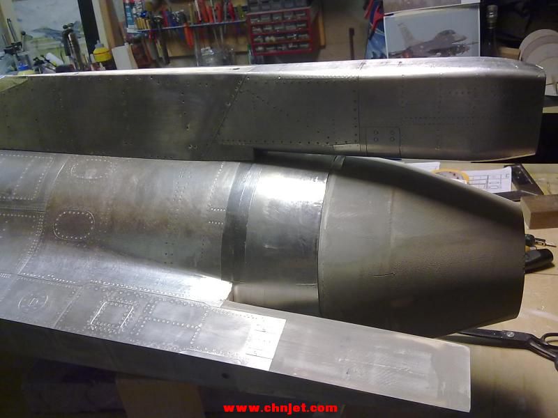 1:5比例F-16B涡喷模型飞机制作过程