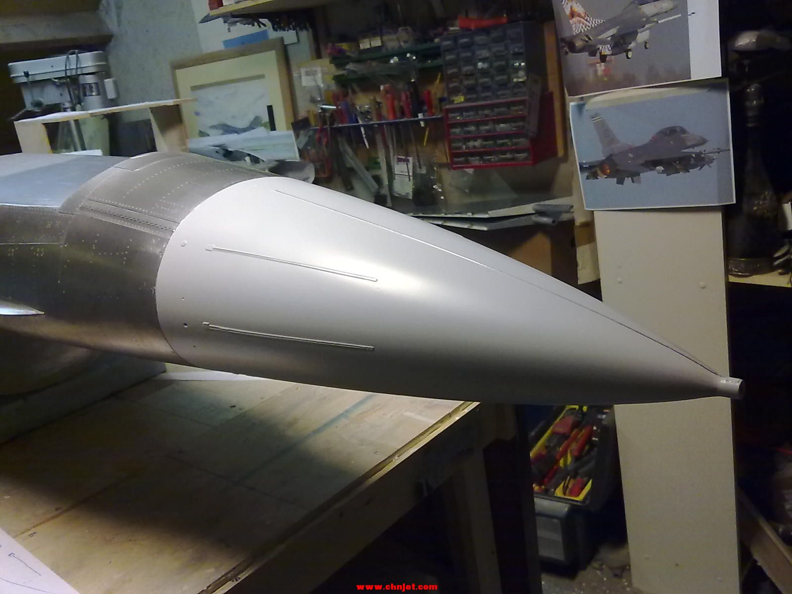 1:5比例F-16B涡喷模型飞机制作过程