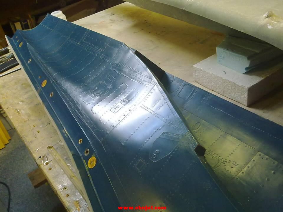 1:5比例F-16B涡喷模型飞机制作过程