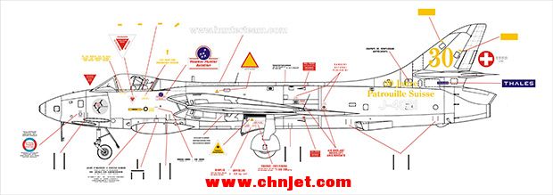 Hawker Hunter机身细节最详细图案