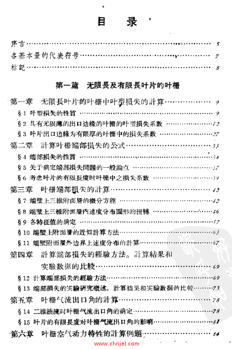 《涡轮机的叶栅空气动力特性的计算》