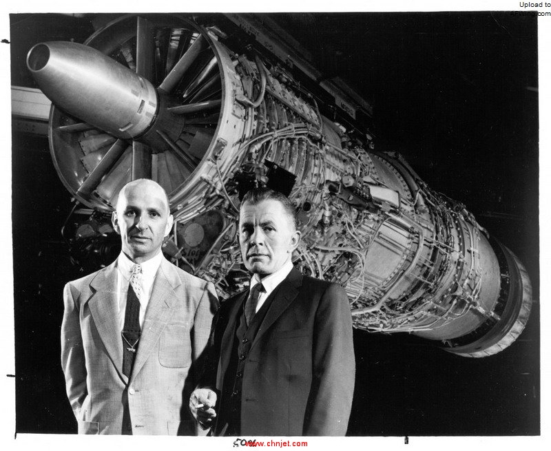 Gerard-Neumann-and-Neil-Burgess-with-J79-Turbojet.jpg