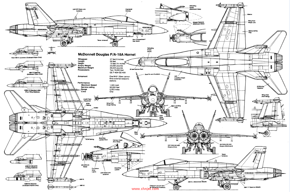 F-18多视图图纸和资料收集