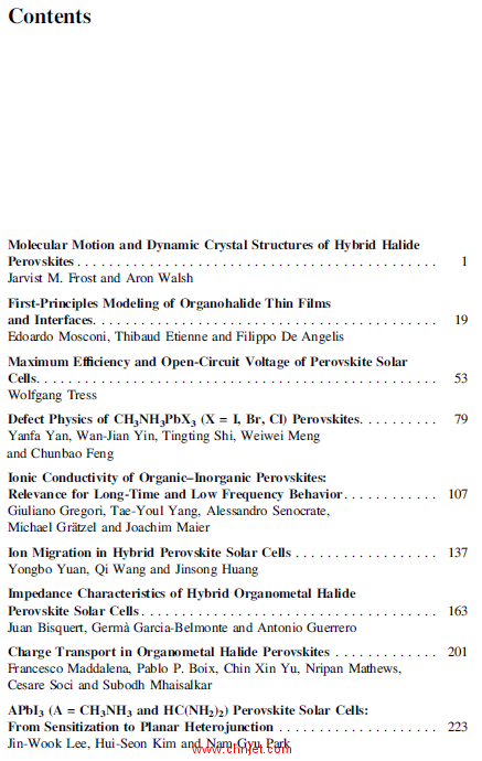 《Organic-Inorganic Halide Perovskite Photovoltaics：From Fundamentals to Device Architectures》