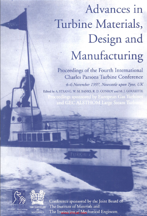 《Advances in turbine materials, design and manufacturing》