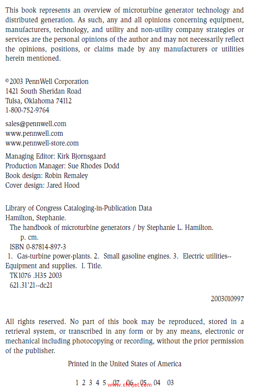 《The Handbook of Microturbine Generators》