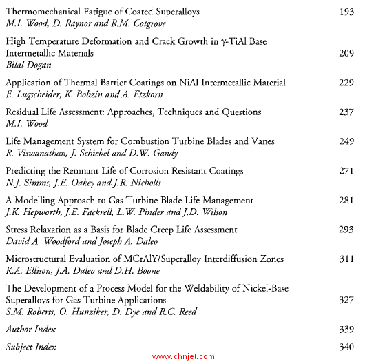 《Life Assessment of Hot Section Gas Turbine Components》