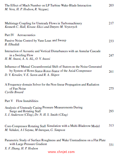 《Unsteady Aerodynamics, Aeroacoustics and Aeroelasticity of Turbomachines》