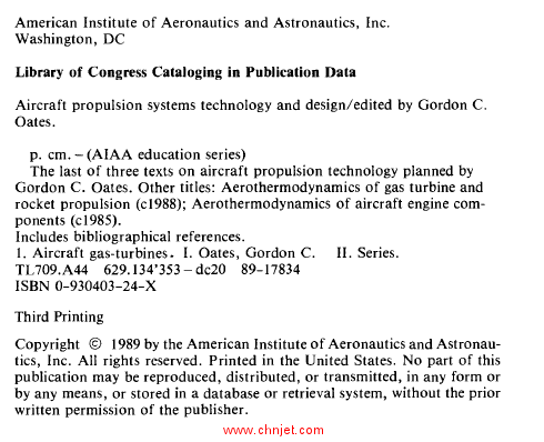 《Aircraft Propulsion Systems Technology and Design》