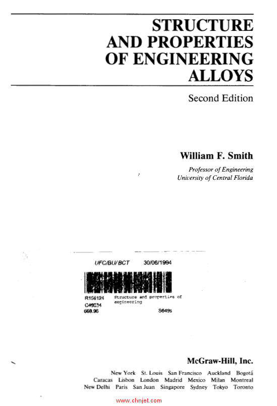 《Structure and Properties of Engineering Alloys》