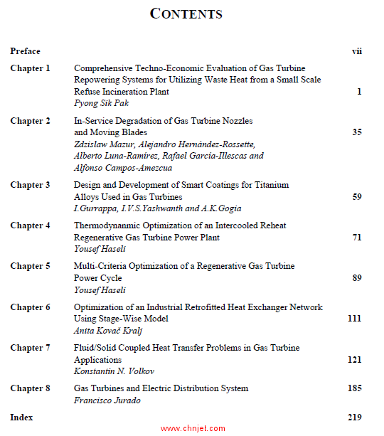 《Gas Turbines: Technology, Efficiency and Performance》