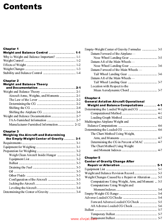 《Aircraft Weight and Balance Handbook》