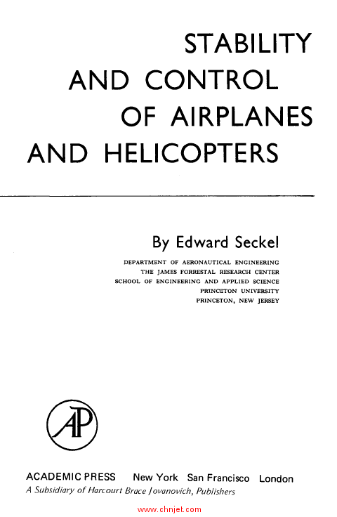 《Stability and Control of Airplanes and Helicopters》