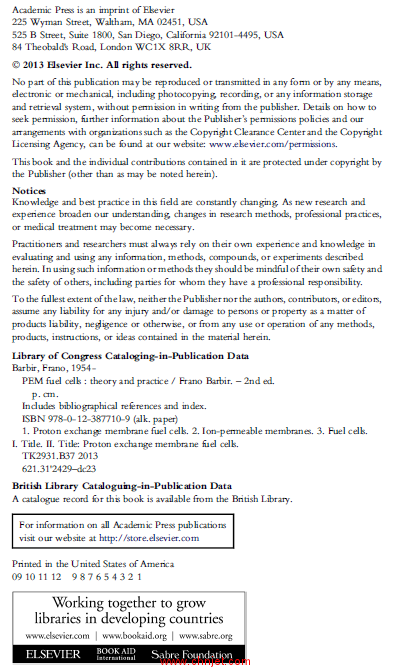 《PEM Fuel Cells:Theory and Practice》