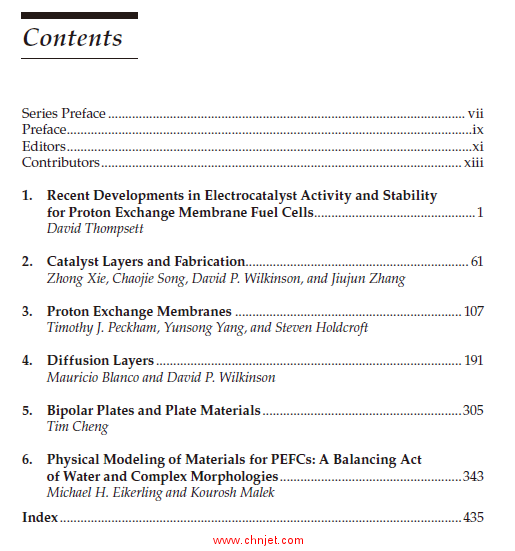 《Proton Exchange Membrane Fuel Cells：Materials Properties and Performance》