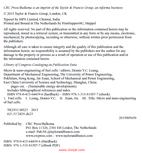 《Micro & Nano-Engineering of Fuel Cells》