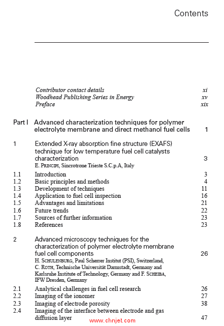 《Polymer electrolyte membrane and direct methanol fuel cell technology》 Volume 2: In situ characte ...