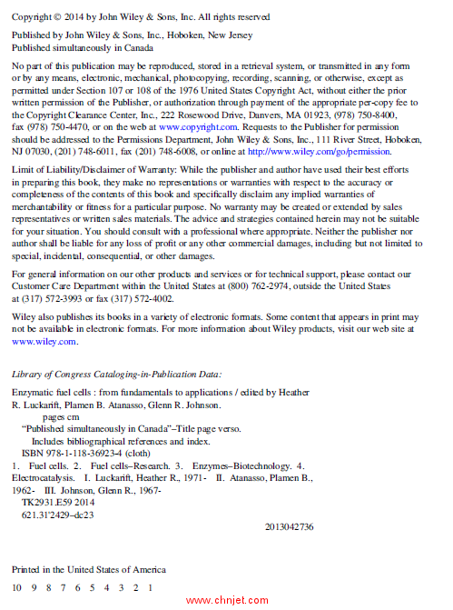 《Enzymatic Fuel Cells: From Fundamentals to Applications》