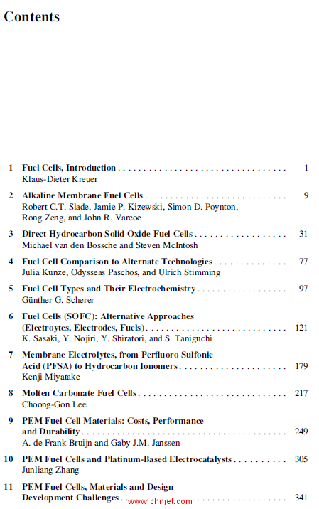 《Fuel Cells：Selected Entries from the Encyclopedia of Sustainability Science and Technology》