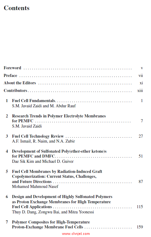 《Polymer Membranes for Fuel Cells》